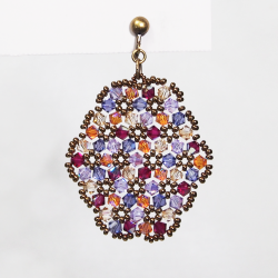 Clips  - Bronze brass - Earrings Oval Terence - Clips  - Bronze brass - Laiton bronze